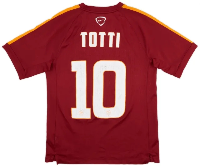 Nike 2014-15 Roma Home Shirt Totti #10 - 6/10 - (M)
