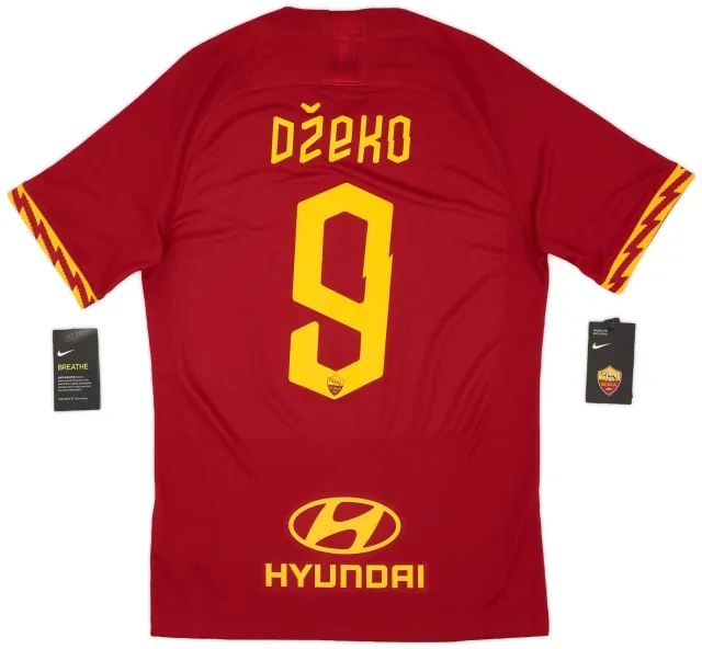 adidas 2019-20 Roma Home Shirt Dzeko #9 (S)