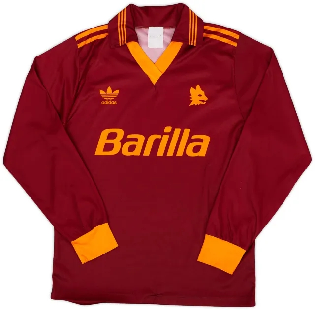 adidas 1992-94 Roma Home L/S Shirt - 9/10 - (S)