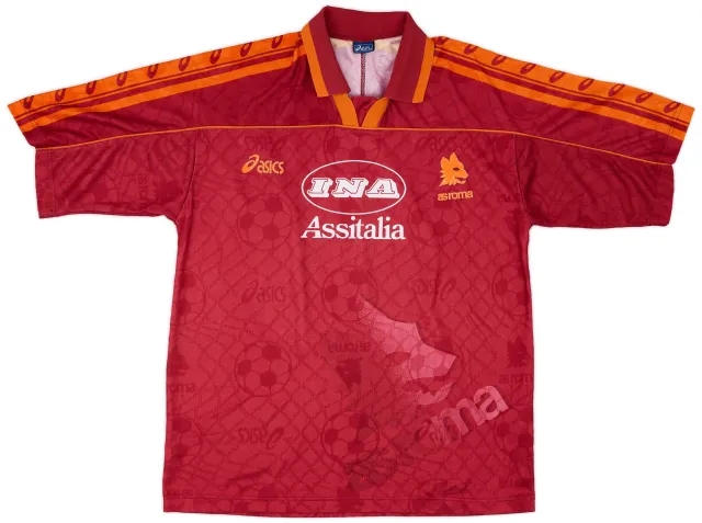 Asics 1995-96 Roma Home Shirt - 7/10 - (L)