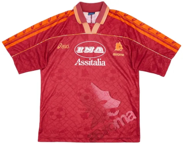 Asics 1995-96 Roma Home Shirt - 5/10 - (L)