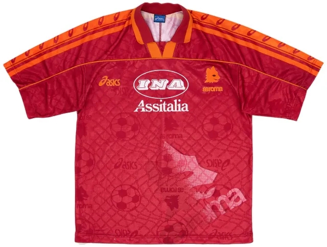 Asics 1995-96 Roma Home Shirt - 8/10 - (M)