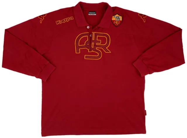2008-09 Roma Kappa Polo L/S Shirt - 8/10 - (XXL)