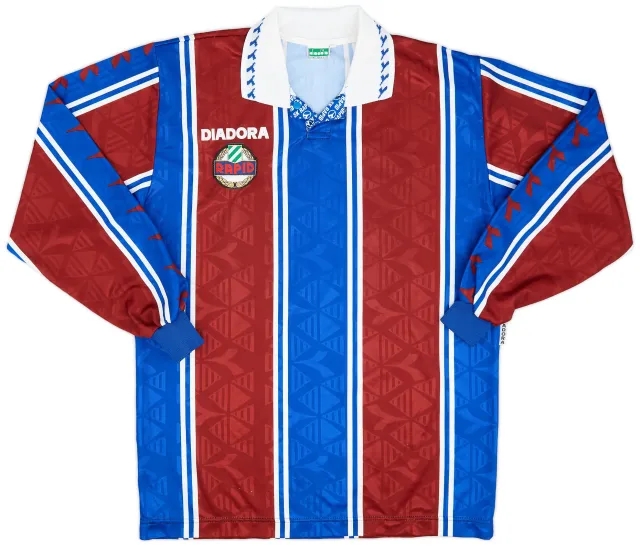 Diadora 1995-96 Rapid Vienna Away L/S Shirt #15 - 6/10 - (XL)