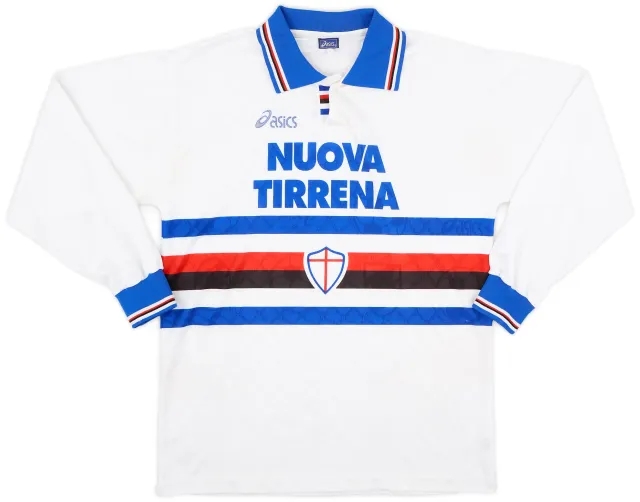 Asics 1995-96 Sampdoria Away L/S Shirt - 8/10 - (L)
