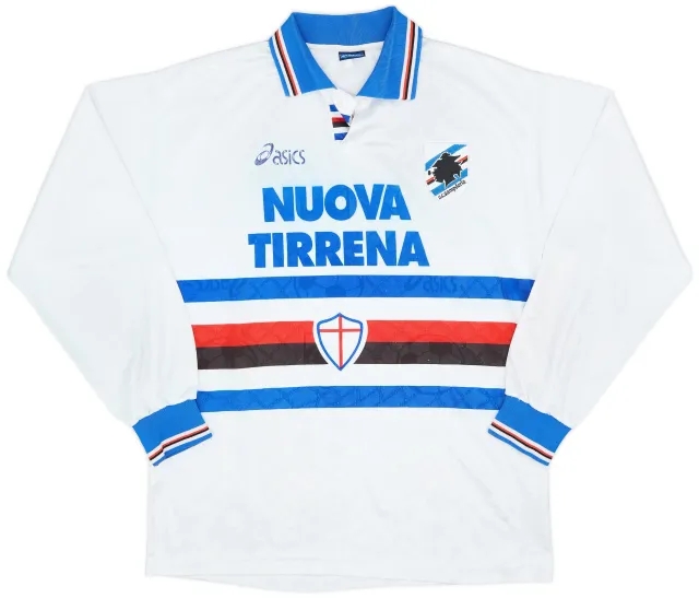 Asics 1995-96 Sampdoria Away L/S Shirt - 7/10 - (M)