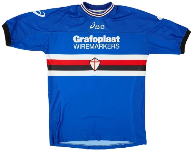 Asics 2001-02 Sampdoria Home Shirt - 5/10 - (XL)