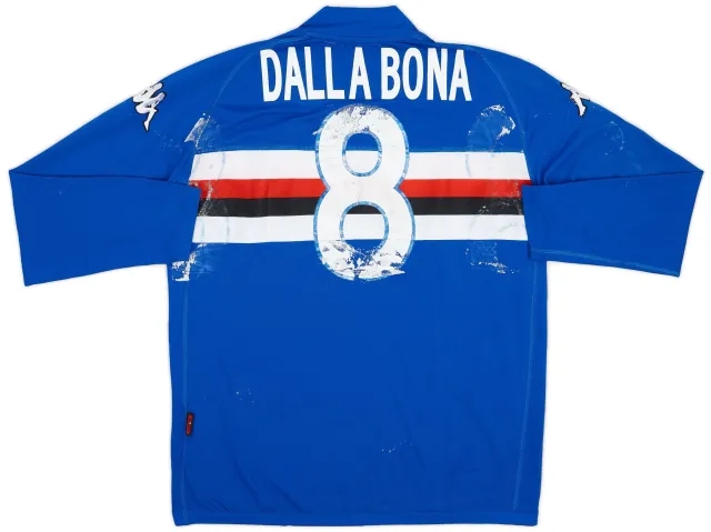 Kappa 2005-06 Sampdoria Match Issue Home Shirt Dalla Bona #8