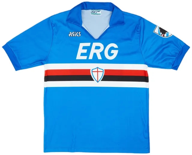 Asics 1990-92 Sampdoria Home Shirt - 8/10 - (L)