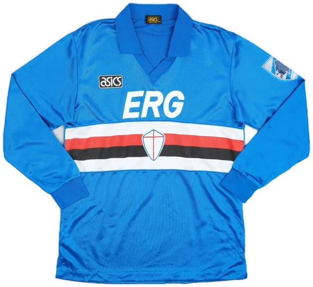 Asics 1994-95 Sampdoria Home L/S Shirt - 7/10 - (M)