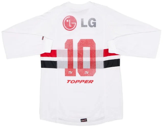 2003 Sao Paulo Home L/S Shirt #10 - 8/10 - (XL)