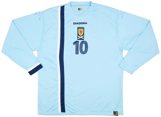 Diadora 2005-06 Scotland Away L/S Shirt #10 - 7/10 - (XL)