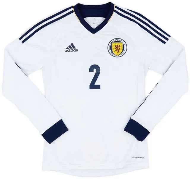 adidas 2012-14 Scotland Authentic Away L/S Shirt #2 - 7/10 - (S)