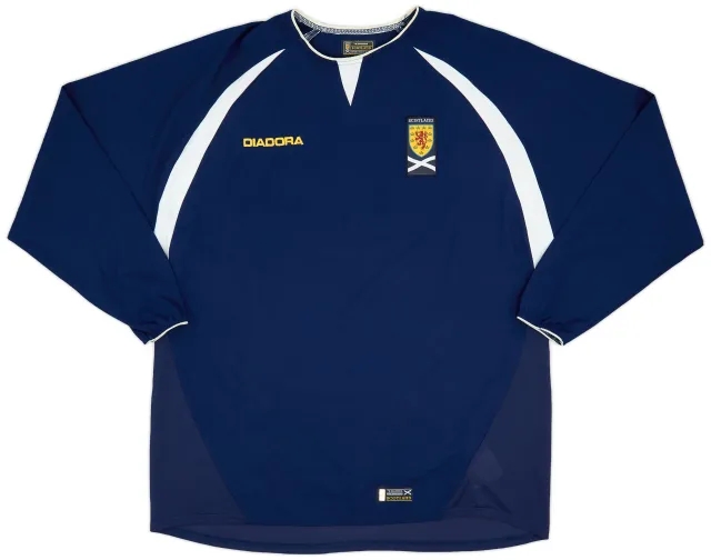 Diadora 2003-05 Scotland Home L/S Shirt - 8/10 - (L)