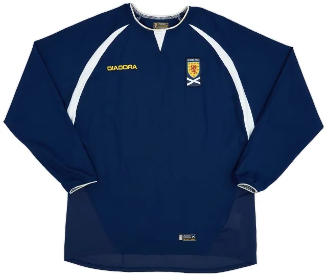 Diadora 2003-05 Scotland Home L/S Shirt - 9/10 - (L)