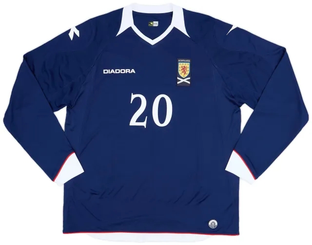 Diadora 2008-09 Scotland Home L/S Shirt #20 - 9/10 - (XXL)