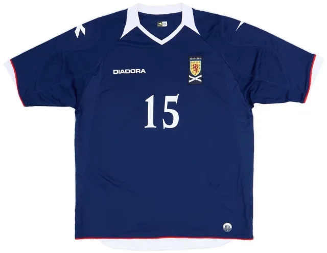 Diadora 2008-09 Scotland Home Shirt #15 - 9/10 - (XXL)