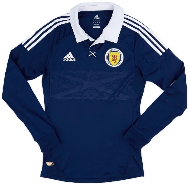 adidas 2011-13 Scotland Home L/S Shirt - 9/10 - (S)