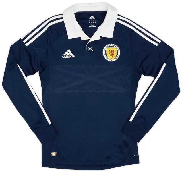 adidas 2011-13 Scotland Home L/S Shirt - 7/10 - (S)