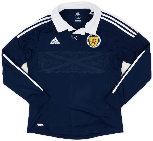adidas 2011-13 Scotland Home L/S Shirt - 7/10 - (L)