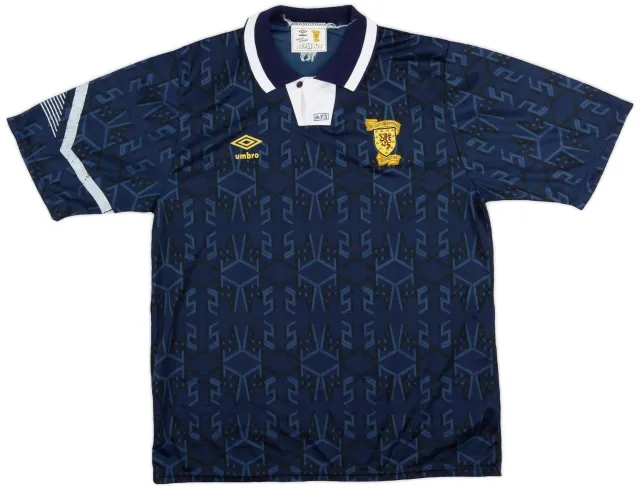 Umbro 1991-94 Scotland Home Shirt - 8/10 - (L)
