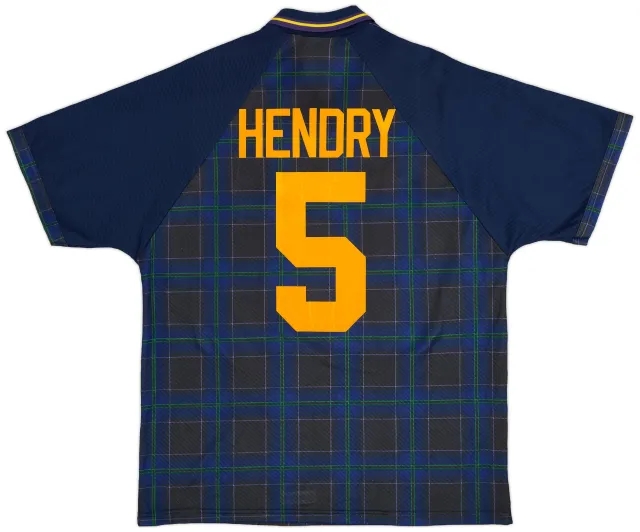 Umbro 1994-96 Scotland Home Shirt Hendry #5 - 9/10 - (XL)