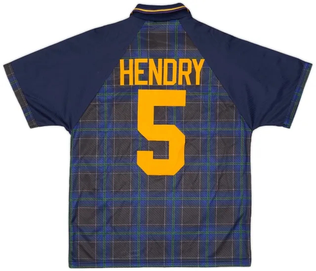 Umbro 1994-96 Scotland Home Shirt Hendry #5 - 9/10 - (L)