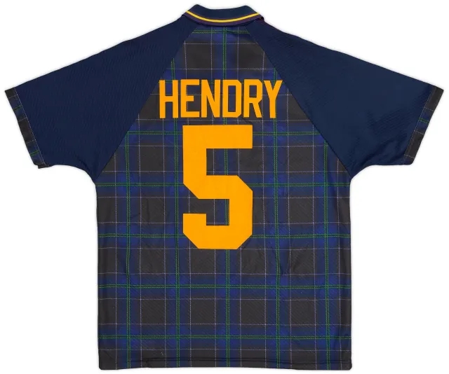 Umbro 1994-96 Scotland Home Shirt Hendry #5 - 9/10 - (M)
