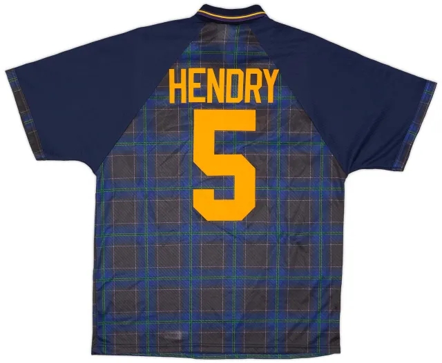 Umbro 1994-96 Scotland Home Shirt Hendry #5 - 9/10 - (XL)