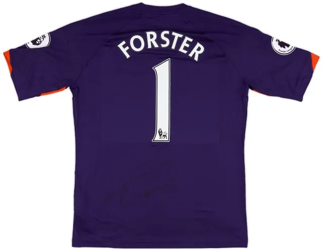 Under Armour 2016-17 Southampton Match Issue Signed GK Shirt Forster #1