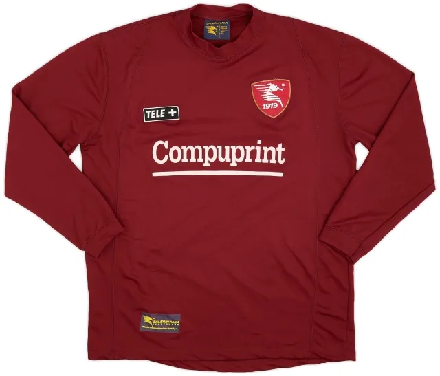 2000-01 Salernitana Home L/S Shirt - 9/10 - (XL)