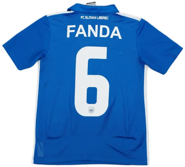Nike 2015-17 Slovan Liberec Home Shirt Fanda #6 - 6/10 - (M.Boys)