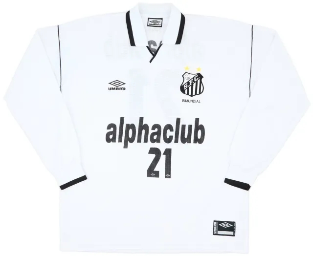 Umbro 2000 Santos Home L/S Shirt #21 - 10/10 - (XL)