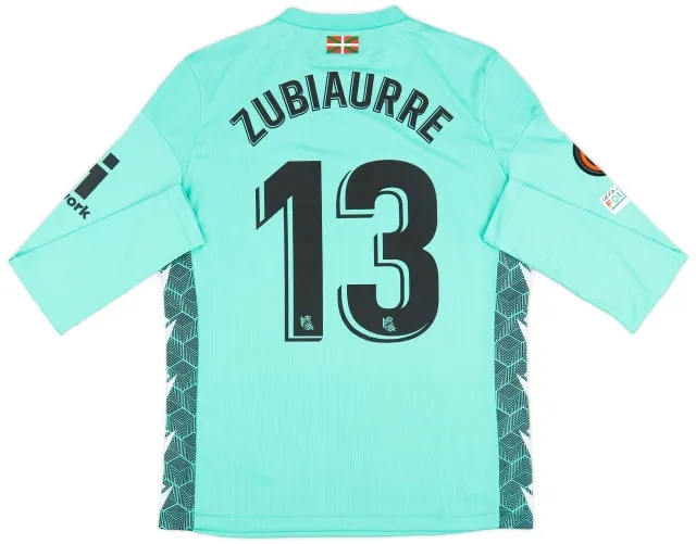 Macron 2022-23 Real Sociedad Match Issue Europa League GK Shirt Zubiaurre #13