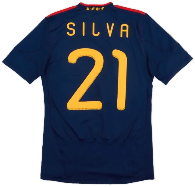 adidas 2010-11 Spain Away Shirt Silva #21 - 7/10 - (S)