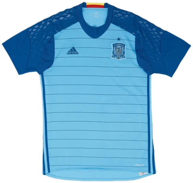 adidas 2016-17 Spain GK Home S/S Shirt - 8/10 - (M)