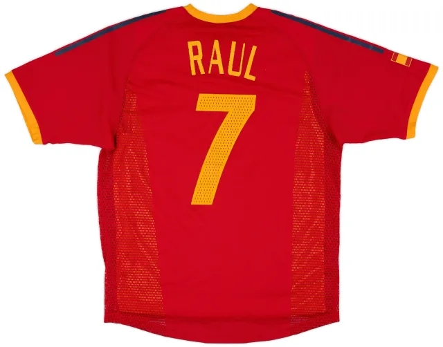 adidas 2002-04 Spain Player Issue Home Shirt Raul #7 - 6/10 - (M)