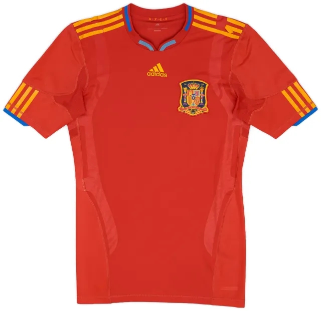 adidas 2009-10 Spain Player Issue Techfit Home Shirt - 5/10 - (L)