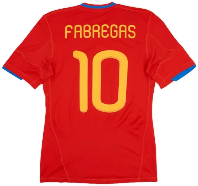 adidas 2009-10 Spain Home Shirt Fabregas #10 (S)