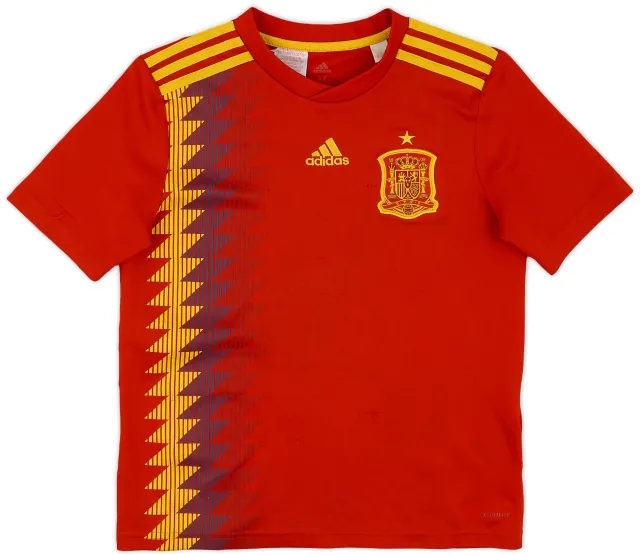 adidas 2018-19 Spain Home Shirt - 8/10 - (M.Boys)