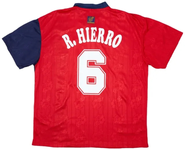 adidas 1996-98 Spain Home Shirt R.Hierro #6 - 8/10 - (L)