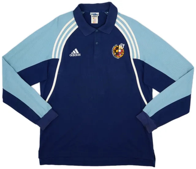 2000-01 Spain adidas Polo L/S Shirt - 6/10 - (L/XL)