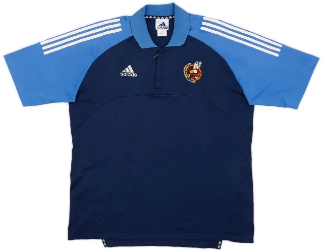2002-04 Spain adidas 1/4 Zip Polo Shirt - 5/10 - (XXL)