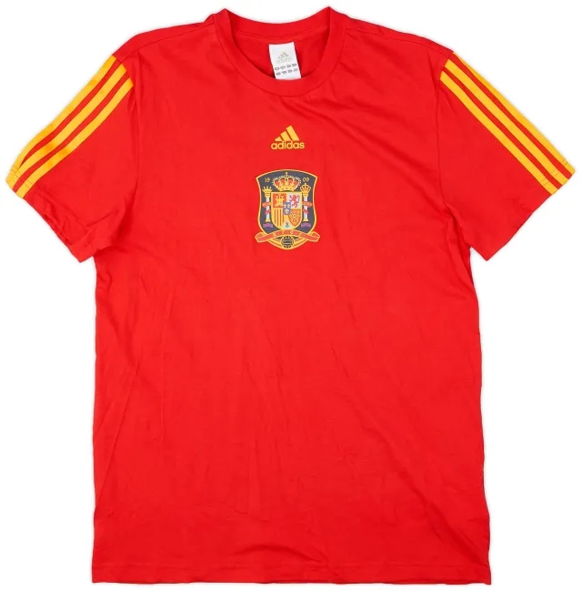 2010 Spain adidas Cotton Training Shirt - 9/10 - (M)