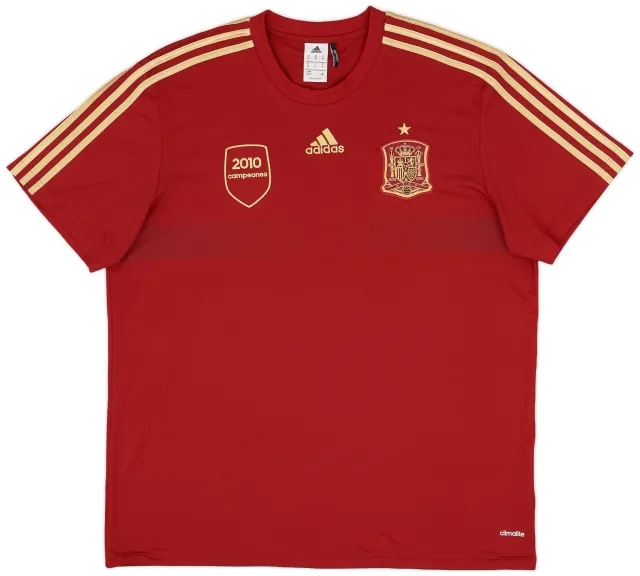 2013-14 Spain '2010 campeones' adidas Training Shirt - 8/10 - (XL)