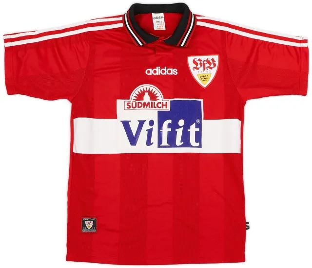 adidas 1996-97 Stuttgart Away Shirt - 9/10 - (Y)
