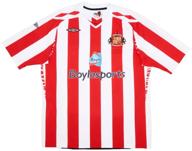 Umbro 2007-08 Sunderland Home Shirt - 9/10 - (XL)
