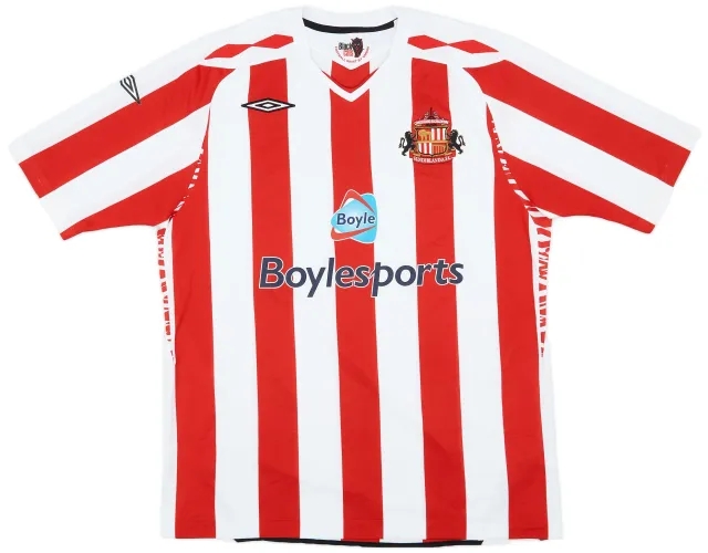 Umbro 2007-08 Sunderland Home Shirt - 9/10 - (XL)