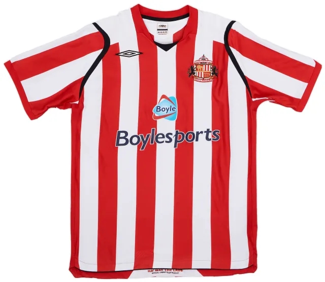 Umbro 2007-08 Sunderland Home Shirt - 8/10 - (L)
