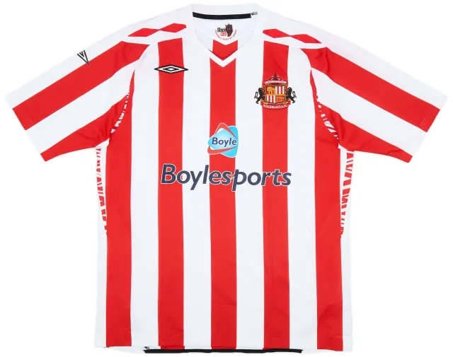 Umbro 2007-08 Sunderland Home Shirt - 9/10 - (XL)